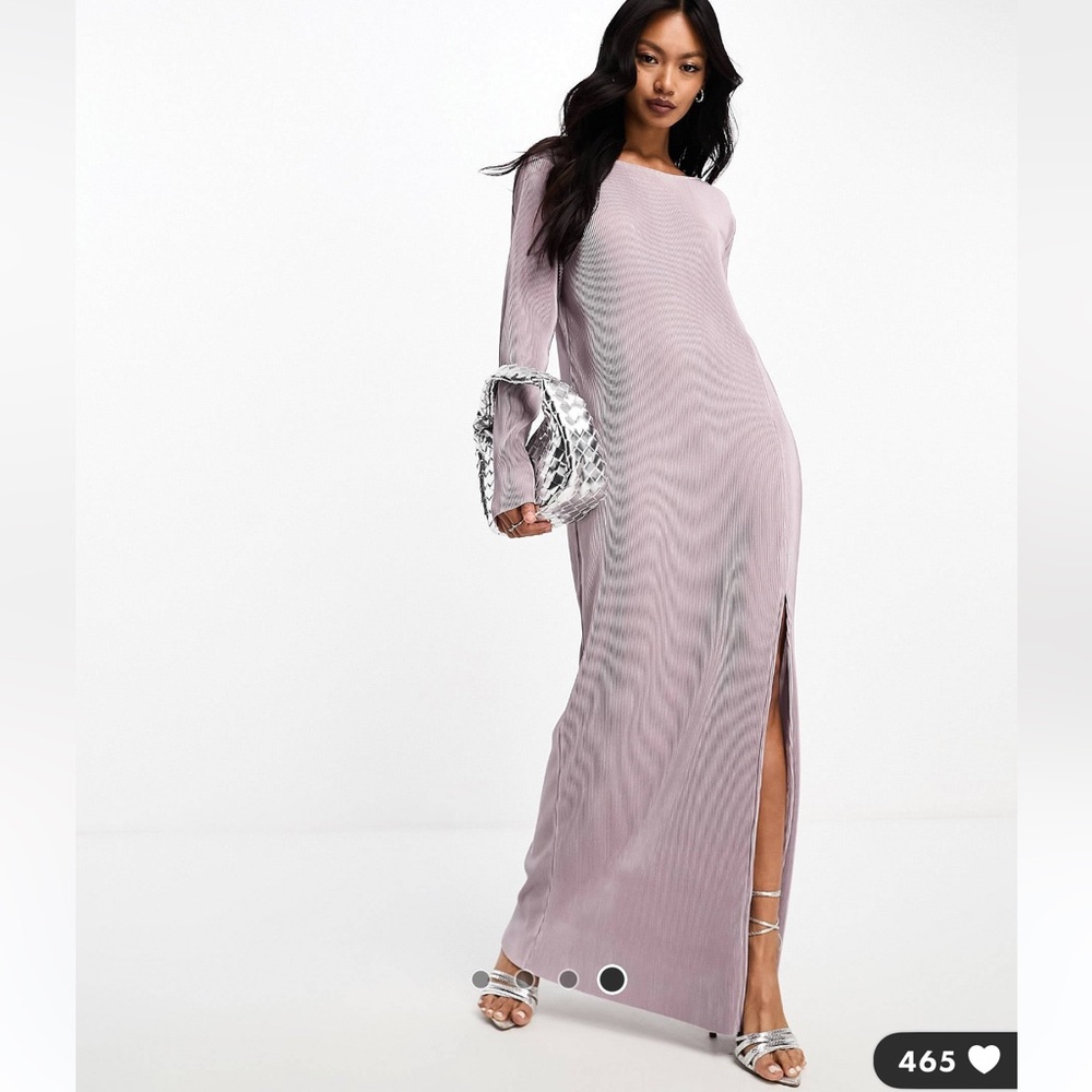ASOS Plisse Lavender Maxi Dress